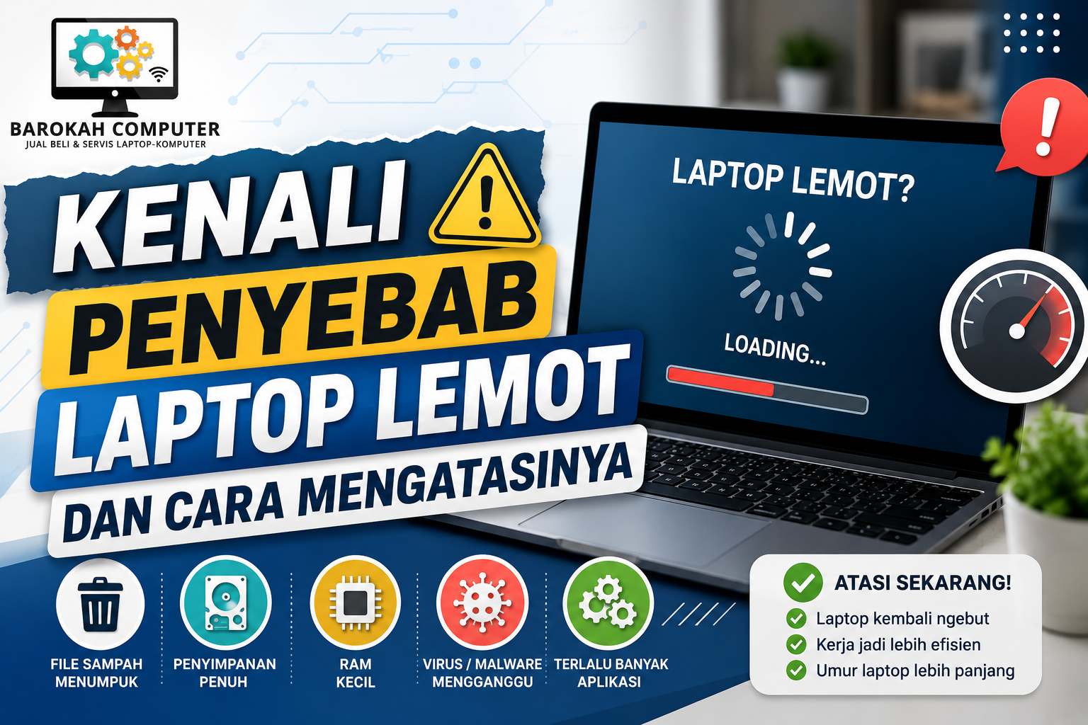 Kenali Penyebab Laptop Lemot dan Cara Mengatasinya